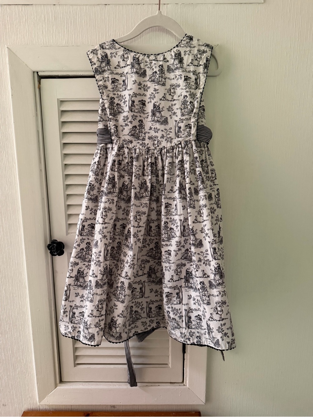 Maggie & Zoe Classic Black & White Toile Girls' Dress Sz 6